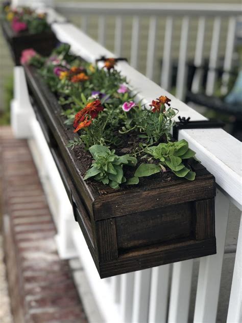 hanging flower boxes for decks